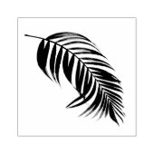 Veathery Palm Leaf Design Wooden Stamp Rubberstempel (Afrduk)