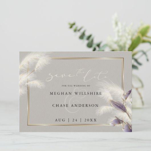 Veathery Pampas Grass Amethyst Anthurium (Staand voorkant)