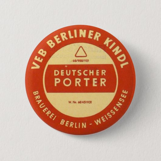 VEB Kindl Porter Ronde Button 5,7 Cm (Voorkant)