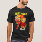 Vebyhogh Daniel Tiger 7 jaar oude Toddler Birthday T-shirt (Voorkant)