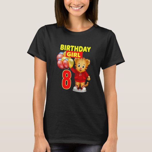 Vebyhogh Daniel Tiger 8 jaar oud meisje T-shirt (Voorkant)