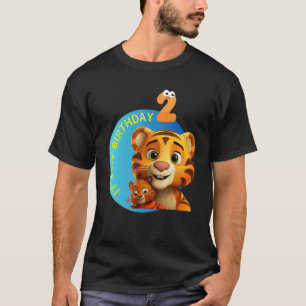Vebyhogh Tiger Verjaardag 2 jaar oud Het is mijn v T-shirt