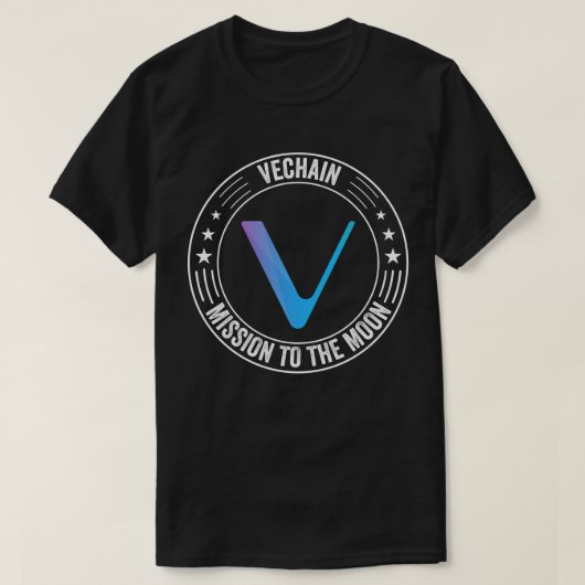 Vechain Mission to Moon VET Crypto Coin HODL T-shirt (Design voorkant)
