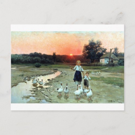 Vechoriye: Evening in Oekraïne Briefkaart (Voorkant)