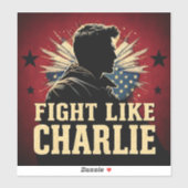 Vecht als Charlie Sticker (Vel)