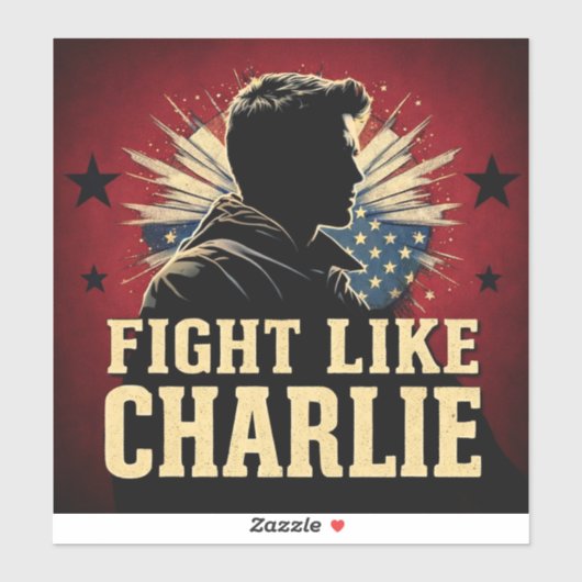 Vecht als Charlie Sticker (Vel)
