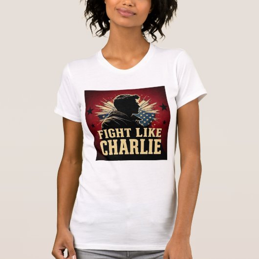 Vecht Als Charlie T-shirt (Voorkant)