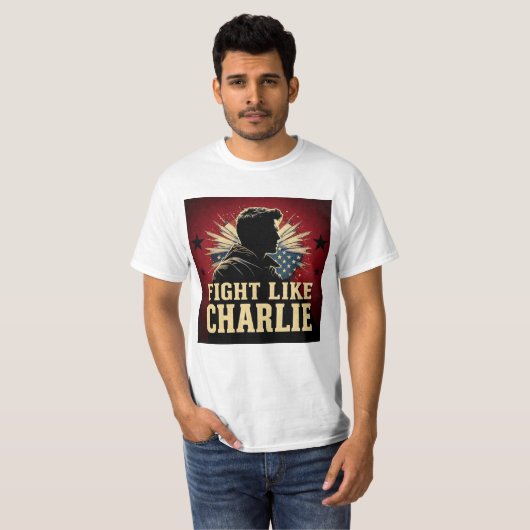Vecht als Charlie T-shirt (Voorkant volledig)