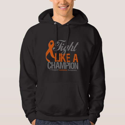 Vecht als een Champion leukemie Hoodie (Voorkant)