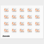 Vecht als een Champion leukemie Ronde Sticker (Vel)