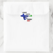 Vecht als een Kind 1 Ronde Sticker (Tas)