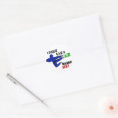 Vecht als een Kind 1 Ronde Sticker (Envelop)
