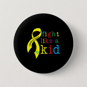 Vecht als een kind Retro bewustzijn van kinderkank Ronde Button 5,7 Cm