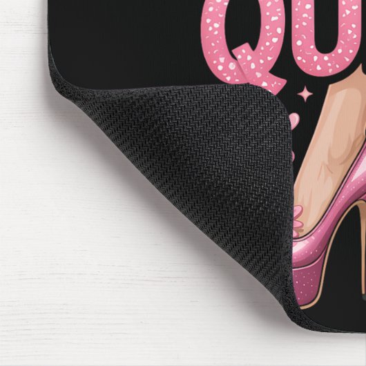 Vecht als een koningin Borstkanker Bewustzijn hoog Muismat (Hoek)