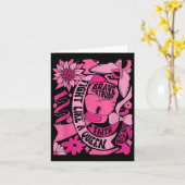 Vecht als een koningin Vrouwen Meisje Borstkanker Kaart (Gele Bloem)