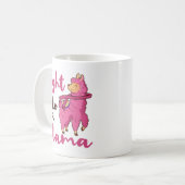 Vecht als een Llama Breast Cancer Warrior Fighter Koffiemok (Voorkant links)