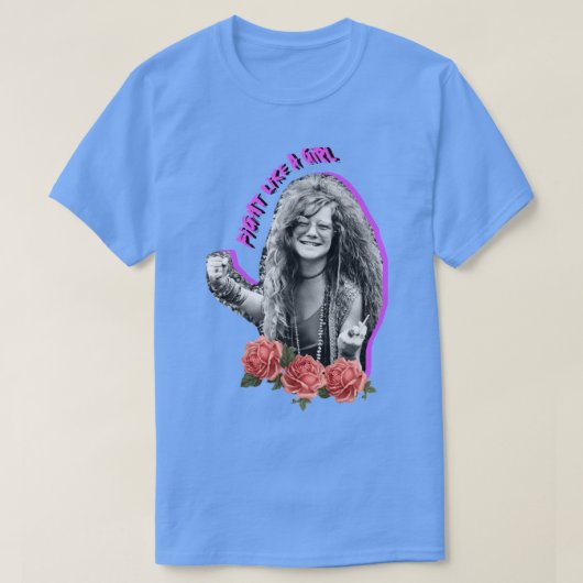 Vecht als een meisje collage t-shirt (Design voorkant)