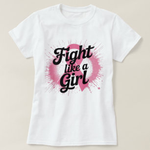 Vecht Als Een Meisje   Ontwerp voor Borstkanker Be T-shirt
