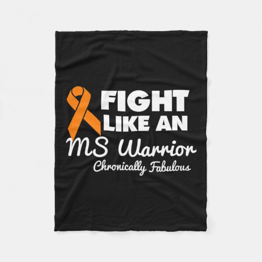 Vecht als een MS Warrior Awareness Multiple Sclero Fleece Deken (Voorkant)