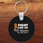 Vecht als een MS Warrior Awareness Multiple Sclero Sleutelhanger (Voorkant)