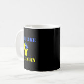 Vecht als een Oekraïner Koffiemok (Voorkant links)