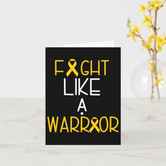 Vecht als een strijder voor de bewustwording van k kaart (Gele Bloem)