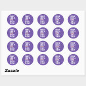 Vecht als een they them ronde sticker (Vel)