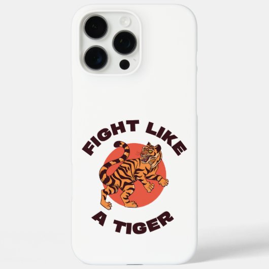 Vecht als een Tijger Motiverend Design Case-Mate iPhone Case (Achterkant)