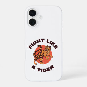 Vecht als een Tijger Motiverend Design iPhone 16 Hoesje