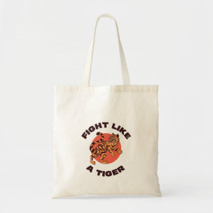 Vecht als een Tijger Motiverend Design Tote Bag