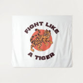 Vecht als een Tijger Motiverend Design Wandkleed (Voorkant (horizontaal))