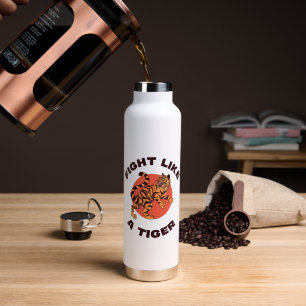 Vecht als een Tijger Motiverend Design Waterfles