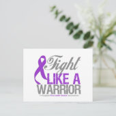 Vecht als een Warrior Pancreatic Cancer Briefkaart (Staand voorkant)