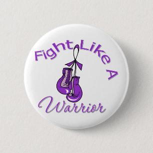 Vecht als een Warrior Pancreatic Cancer Ronde Button 5,7 Cm