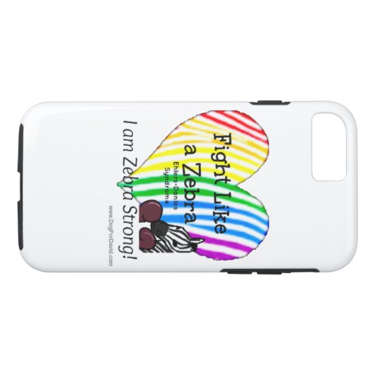 Vecht als een Zebra iPhone case (Achterkant (Horizontaal))
