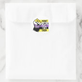 Vecht als een zij hen ronde sticker (Tas)