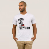 Vecht als een zij hen t-shirt (Voorkant volledig)