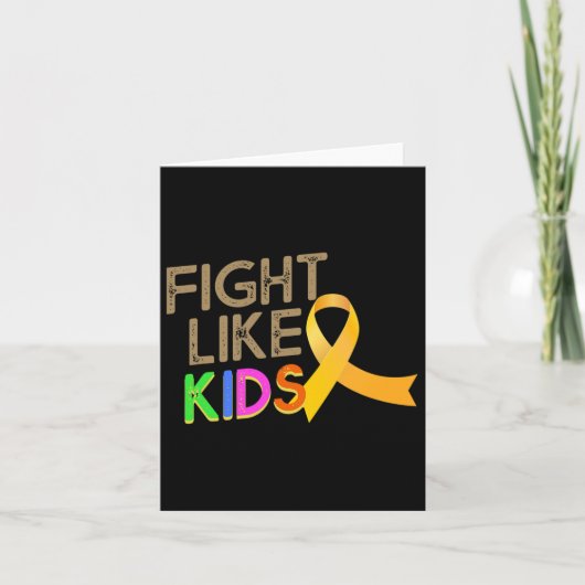 Vecht als Kinder kinderkanker bewustwording maand Kaart (Voorkant)