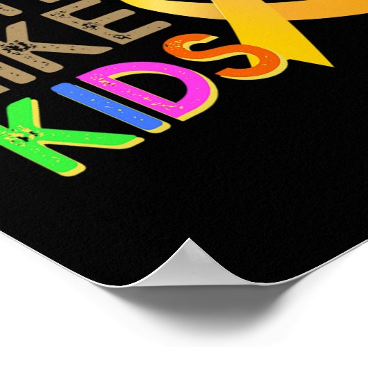 Vecht als Kinder kinderkanker bewustwording maand  Poster (Hoek)