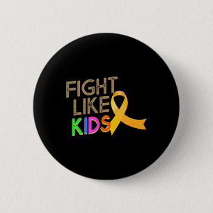 Vecht als Kinder kinderkanker bewustwording maand Ronde Button 5,7 Cm