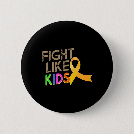 Vecht als Kinder kinderkanker bewustwording maand Ronde Button 5,7 Cm (Voorkant)