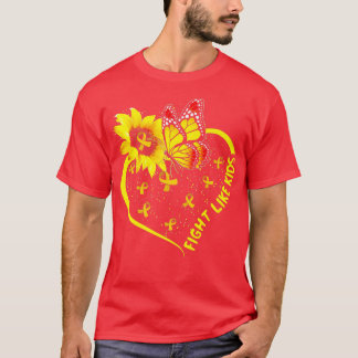 Vecht als Kinder kinderkanker Goud Ri T-shirt