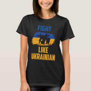 Vecht Als Oekraïens Oekraïne Steun Strijders Patro T-shirt