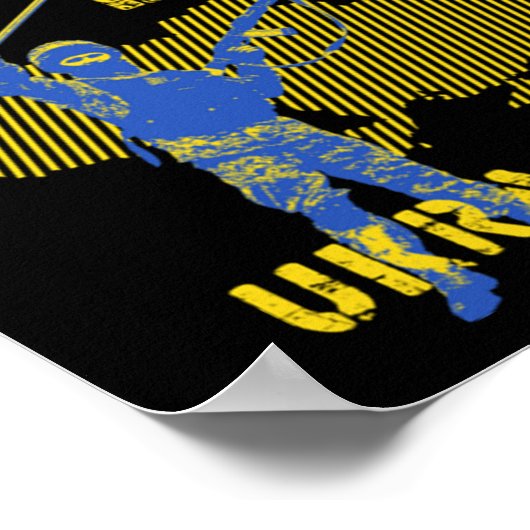 Vecht als Oekraïne Poster (Hoek)