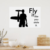 Vecht alsof je het gestolen hebt poster (Keuken)