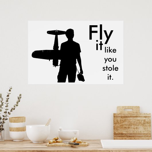 Vecht alsof je het gestolen hebt poster (Keuken)