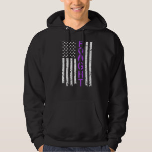 Vecht Amerika USA Vlag Fibromyalgie Bewustzijn Ove Hoodie
