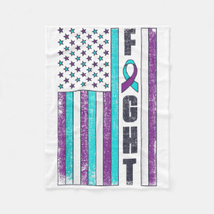 Vecht Amerikaanse Vlag Zelfmoordpreventie Bewustzi Fleece Deken