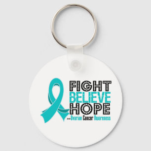 Vecht Believe Hoop - Ovariumkanker Sleutelhanger