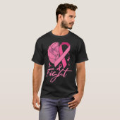 Vecht borstkanker volleybal roze lint t-shirt (Voorkant volledig)